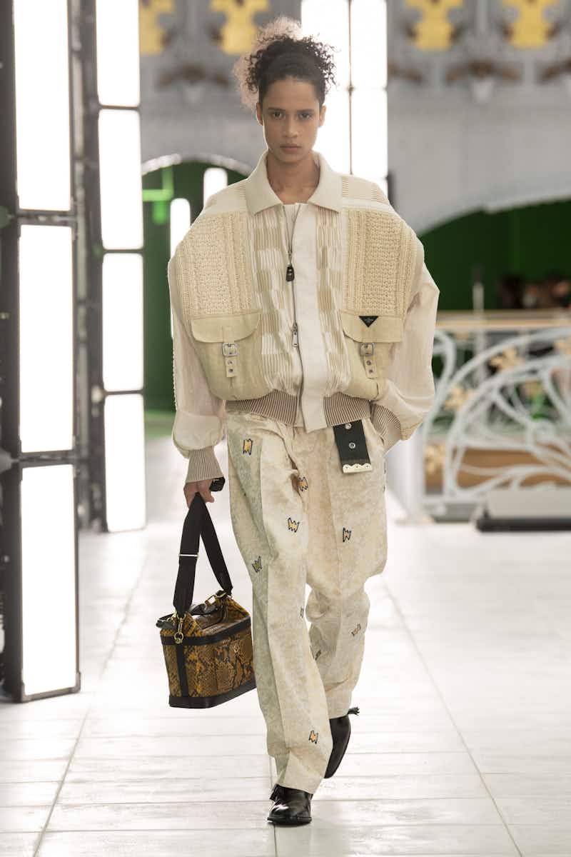 Louis Vuitton Sheer 'LV' Broderie Anglais Short Sleeve Blouse