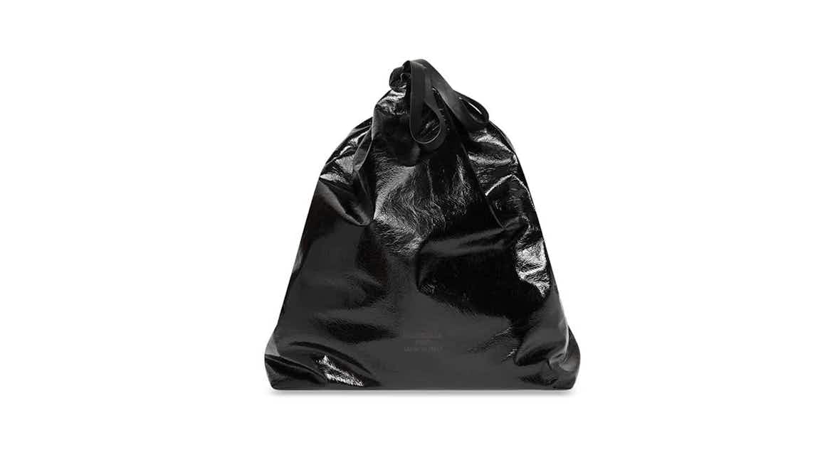 Unique garbage bag design inspired by luxury fashion
