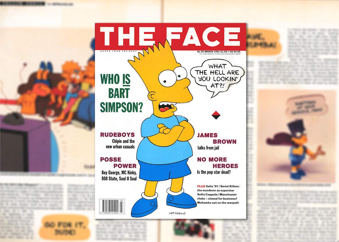 bart simpson face front