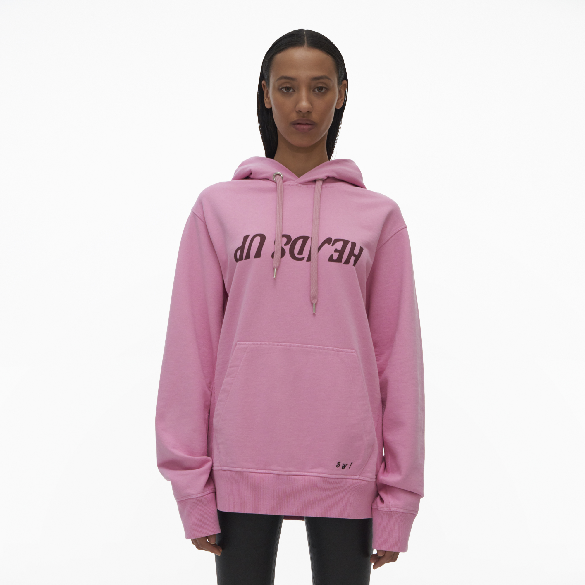 Pink helmut lang hoodie best sale