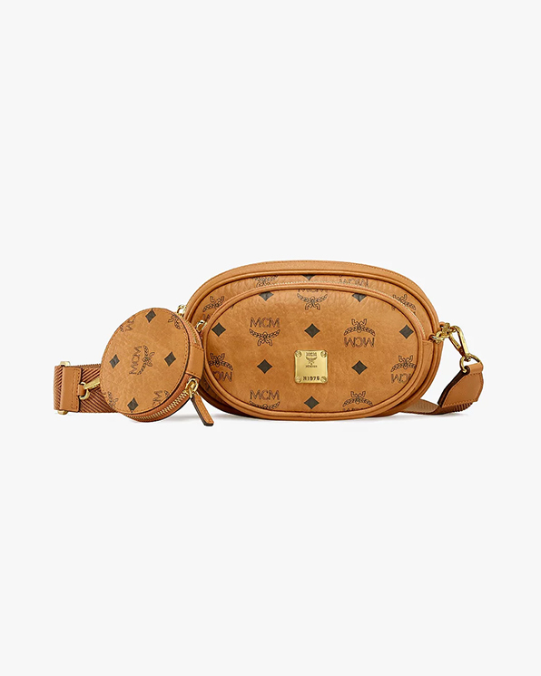 Mcm double on sale logo belt bag