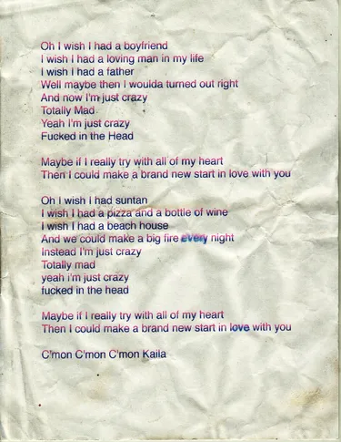 Image result for lust for life lyrics sheet girls